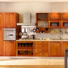 Kitchen Cupboards Microwave Minimalist Kitchen Cupboards Ideas Silver Microwave Complete Appliance Made From Wooden Material With Traditional Touch Inspiration Kitchens Savvy Kitchen Cupboards Ideas For Minimalist Space