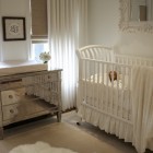 Themed Nursery Enhanced Neutral Themed Nursery Decor Ideas Enhanced With Crystal Chandelier And Framed Mirror And Mirrored Changing Dresser Decoration Lovely Nursery Decor Ideas With Secured Bedroom Appliances