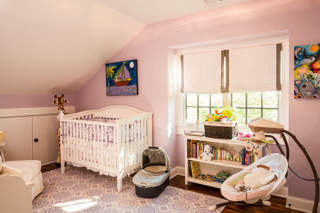 Pinkish Themed Nursery Nice Pinkish Themed Attic Baby Nursery Interior Involving White Painted Baby Girl Crib Bedding And Bookcase Kids Room Stunning Baby Girl Crib Bedding Designed In Magenta Color Interior