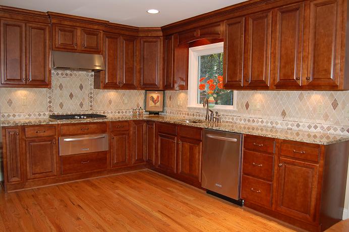 Style Kitchen From Old Style Kitchen Cabinet Ideas From Wooden Material Combined With Concrete Tile Backsplash Decoration In L Shaped Design For Home Inspiration Kitchens  Charming Kitchen Cabinet Ideas Arranged In Stylish Ways