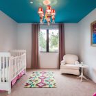 White And Baby Open White And Turquoise Themed Baby Nursery Interior With Cream Flooring To Accommodate White Crib Kids Room Lavish White Crib Designed In Contemporary Style For Main Furniture