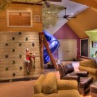 Farmhouse Chat Kids Pleasant Farmhouse Chat Room For Kids Enhanced With Wooden Tree House Accessed With Climbing Board For Kids Kids Room Engaging Chat Room For Kids Activities And Decorations Ideas