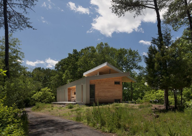 Green Atmoshpere Ridge Refreshing Green Atmosphere Surrounding The Ridge House With Assorted Plants And Trees Installed On Turfs Outside Dream Homes  Simple Modern Wood House In Comfortable Atmosphere