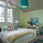 Light Green Rooms Refreshing Light Green Painted Cool Rooms For Girls Designed With Attic Ceiling And Wide Windows With Curtain Bedroom 30 Creative And Colorful Teenage Bedroom Ideas For Beautiful Girls