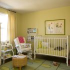 Light Green Room Relaxing Light Green Themed Baby Room Idea With White Wardrobe Rocking Chair And White Crib With Rattan Footrest Kids Room Lavish White Crib Designed In Contemporary Style For Main Furniture