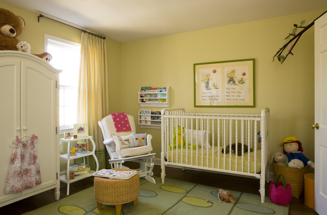 Light Green Room Relaxing Light Green Themed Baby Room Idea With White Wardrobe Rocking Chair And White Crib With Rattan Footrest Kids Room Lavish White Crib Designed In Contemporary Style For Main Furniture