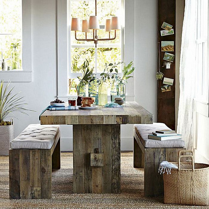 Dining Table Arrangements Beautiful And Rustic Dining Table Furniture With Modish Vase Arrangements And Cozy Upholstered Bench Decoration  Fabulous Modern Vase Arrangement For The Flower And Candle