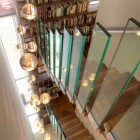 Wooden Bookshelves Staircase Sensational Wooden Bookshelves And Wooden Staircase Inside The Urban House NYC With White Wall And Bubble Lamps Architecture Elegant Townhouse Designed Into A Contemporary Urban Home Style