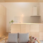 Small Kitchen House Sleek Small Kitchen In Azuchi House Sumiou Mizumoto Applied Solid Oak Cabinet And Glass Tile Backsplash Decoration Outstanding Single Family House In Minimalist Wooden Decoration (+8 New Images)