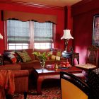 Ruby Red For Stunning Ruby Red Interior Design For Living Room With Red Sofas And A Red Coffee Table Decoration Shining Room Painting Ideas With Jewel Vibrant Colors