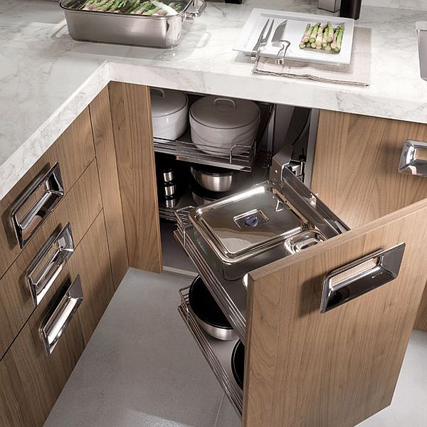 Base Wooden Canaletto Stylish Base Wooden Barrique Bleached Canaletto Walnut Furniture Displaying Stainless Steel Racks Installed Inside Kitchens  Elegant Kitchen Furniture With Some Wooden Materials