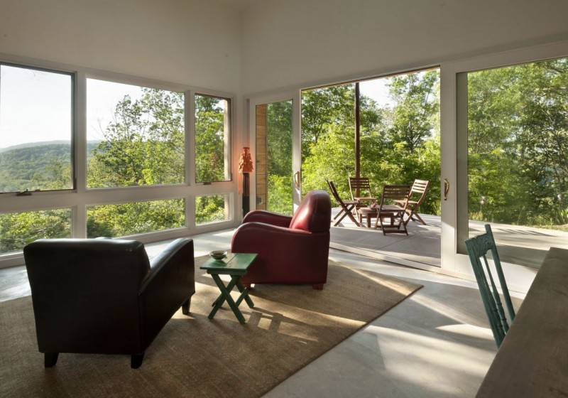 Green Colored Table Terrific Green Colored Wooden Side Table Between Chairs On Cream Rug Of Ridge House Living Room With Curved Standing Lamp Dream Homes Simple Modern Wood House In Comfortable Atmosphere