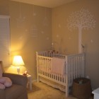 Cream Themed Ideas Traditional Cream Themed Nursery Decor Ideas Interior Involving White Crib Nightstands And Comfy Brown Chair Decoration Lovely Nursery Decor Ideas With Secured Bedroom Appliances