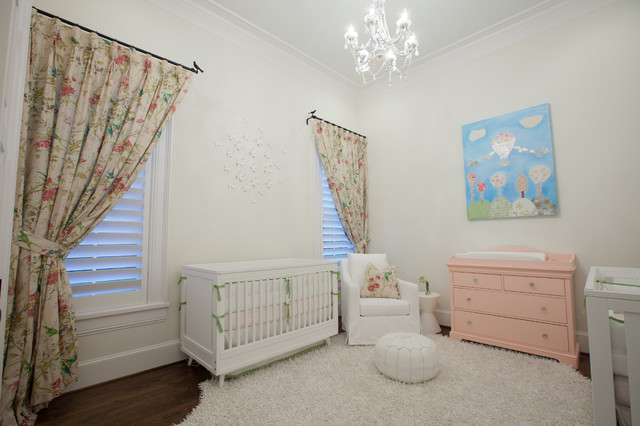 Home Nursery In Traditional Home Nursery Idea Painted In White With White Crib Mixed With Pink Dresser And White Skirted Chair Kids Room Lavish White Crib Designed In Contemporary Style For Main Furniture