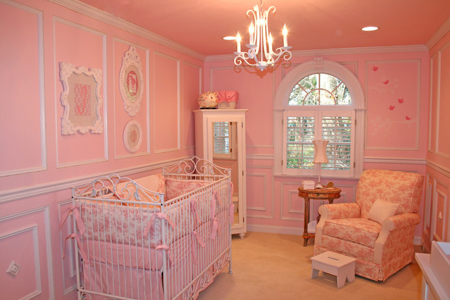 Pink Baby Idea Traditional Pink Baby Girl Nursery Idea Displaying Similar Tone Concept Of Baby Crib Sets With Chair And Foot Rest Kids Room Classy Baby Crib Sets For Contemporary And Eclectic Interior Design