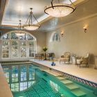 Pool With House Traditional Pool With Indoor Pool House Designs Installed With Trio Modular Pendant Lamp And Chairs With Modular Dining Table Swimming Pool Elegant Indoor Pool House Designs Saving Skins From Sun Burning