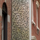 Grey Wall Urban Unusual Grey Wall In The Urban House NYC Facade With Many Small Holes In The Roadside Architecture Elegant Townhouse Designed Into A Contemporary Urban Home Style