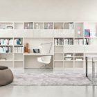 Shelves White Modern Vivacious Shelves White Furniture In Modern Design Combined With Small Study Room Space In Minimalist Decoration Ideas Living Room Adorable Modern Living Room For Stylish Young People Mansion