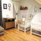 Attic Baby Twins Warm Attic Baby Nursery For Twins Completed With White Painted Coupled With Comfy Brown Sofa And Dresser Kids Room Marvelous Best Baby Cribs Designed In Twins Model For Small Room (+12 New Images)