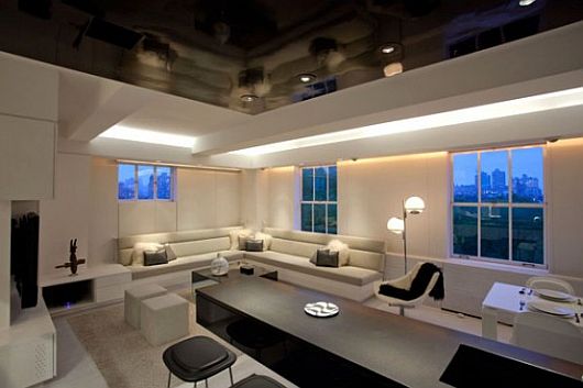 Living Room Luxurious White Living Room Interior In Luxurious Living Room Design Of Contemporary Apartment With LED Mood Lighting Dream Homes Perfect Black And White Room Design Combined With LED Lighting