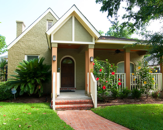 Traditional Exterior What Wonderful Traditional Exterior Idea Using What Color Matches With Green Installed With Green Turfs Completed Trees And Flower On It  Chic Home Decorating With Stylish Green Color Combinations