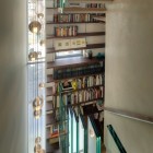 Wooden Bookshelves Urban Wonderful Wooden Bookshelves Near The Urban House NYC Staircase With Wooden Footings And The Glass Balustrade Architecture Elegant Townhouse Designed Into A Contemporary Urban Home Style