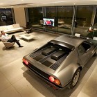 Car In Ferrari Amazing Car In Home Black Ferrari Used Minimalist Open Living And Garage Design With Modern Decoration Ideas Dream Homes Fascinating Home With Modern Garage Plans For Urban People Living Space