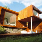 Wooden Deck Casa Amazing Wooden Deck Outside The Casa Kolonihagen Norway With Wooden Ceiling And Stone Wall Under Wooden Wall Dream Homes Stunning Holiday House Design As Best Choice For Spending Summer Holiday