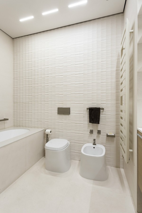 Bathroom Design House Amusing Bathroom Design Of Taupe House Decoration Including Rough Textured Tiles On The Wall Construction Also A Bathtub On The White Floor Apartments Create An Elegant Modern Apartment With Ivory White Paint Colors