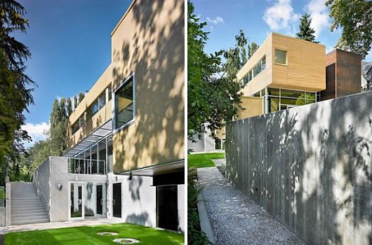 Exterior Outside Storey Amusing Exterior Outside Contemporary Two Storey House For The Art Lover With Concrete With Entry Staircase Dream Homes  Stunning Modern Hillside House For An Art Lovers And Family Of Six