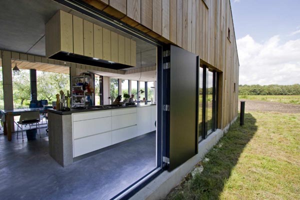 Chimney House Striped Appealing Chimney House With Wooden Striped Wall Covered The House With Wooden Glass Windows On It Involved Turfs Outside Architecture Elegant Chimney House With Striped Walls And Rectangular Floor Plans