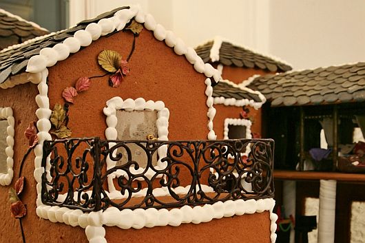 Christmas Decoration Floral Artistic Christmas Decoration With Colorful Floral Vines Ornamentation Of World Most Expensive Gingerbread House On The House Facade Decoration Adorable House Decoration In Gingerbread House For Special Christmas