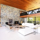 Living Room Beverly Astonishing Living Room Design In Beverly Hills Mansion With White Colored Sectional Sofa And Bright Stone Wall Architecture Stunning Beverly Hills House With Modern Interior Decorating Ideas