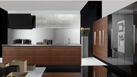 Ultra Modern Apply Astounding Ultra Modern Kitchen Designs Apply Dark Brown Painted Kitchen Islands With Metal Countertop And Cabinet From Tecnocucina Kitchens  Elegant Modern Kitchen Design Collections Beautifying Kitchen Interior