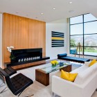 Details In Residence Attractive Details In The Calistoga Residence Living Room With White Sofa And Black Chairs On Grey Carpet Decoration Extravagant Modern Home With Extraordinary Living Room And Roof Balcony