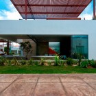 Casa Seta Exterior Awesome Casa Seta Home Design Exterior Decorated With Modern Style Used Wooden Ceiling And Green Landscaping Decoration Ideas Dream Homes Lively Colorful House Creating Energetic Ambience