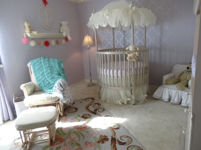 Grey Themed Completed Awesome Grey Themed Round Crib Completed With Canopy And Net Mixed With Open Shelf Skirted Chair And Lounge Kids Room Adorable Round Crib Decorated By Vintage Ornaments In Small Room