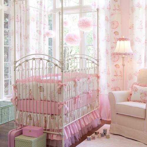 Pink And Baby Awesome Pink And White Themed Baby Girl Bedroom Interior Involving Similar Color Concept On Crib Bedding For Girls Kids Room Charming Crib Bedding For Girls With Girlish Atmosphere