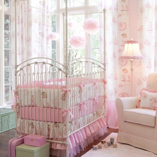 Pink And Baby Awesome Pink And White Themed Baby Girl Bedroom Interior Involving Similar Color Concept On Crib Bedding For Girls Kids Room  Charming Crib Bedding For Girls With Girlish Atmosphere