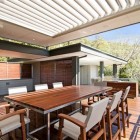 Contemporary Patio Ideas Bright Contemporary Patio Space Design Ideas With The Iron Sliding Bar Cantilever Applied In Bayview House Decoration Elegant Wood Clad House Design Blending From Modern Elements
