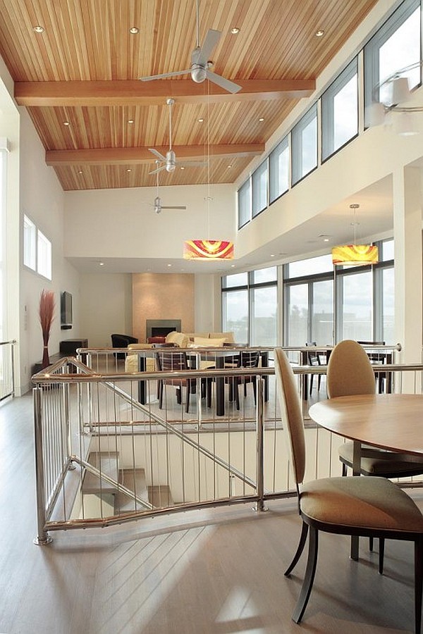 Living Room Ceiling Bright Living Room With High Ceiling Fans Interior Design With The Dinning And Living Room Area Decoration Artistic High Ceiling Decorating In Bright Room Interior Style
