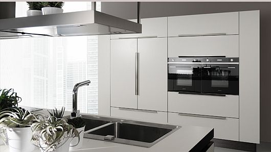 Ultra Modern Decorated Bright Ultra Modern Kitchen Designs Decorated With All White Painted Kitchen Island And Cabinet Set From Tecnocucina Kitchens  Elegant Modern Kitchen Design Collections Beautifying Kitchen Interior