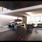 Car In And Brilliant Car In Home Brown And White Living Room With Car Design Used Wooden Deck And Concrete Tile Flooring Ideas Dream Homes Fascinating Home With Modern Garage Plans For Urban People Living Space