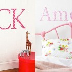 Wall Sticker In Brilliant Wall Sticker Names Design In Bedroom Interior With Pink Color Decor Used Minimalist Furniture Design Ideas Decoration Unique Wall Sticker Decor For Your Elegant Residence Interiors