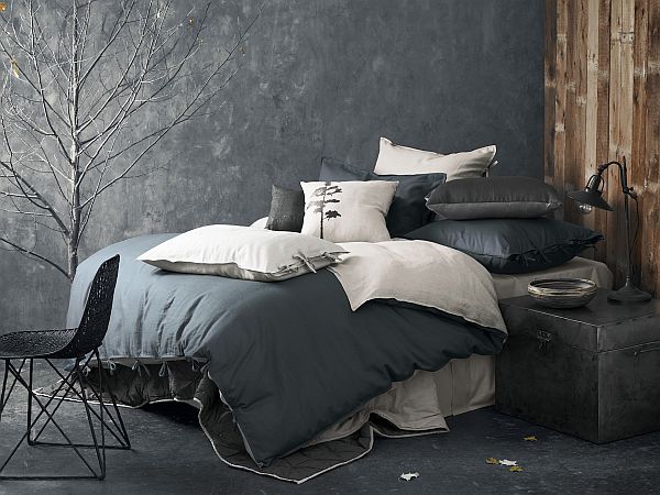 Bedroom Design Comfy Captivating Bedroom Design Of Lovely Aura Comfy Bed Linen Bedroom With Black Chest Table And Black Colored Desk Lamp Bedroom  Beautiful Bed Linens From The Adorable Aura Bedroom Themes