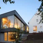 Decorative Shaped The Captivating Decorative Shaped House In The Zwischen Raum Residence Completed With Big Glass Windows And Decorative Ladder Dream Homes Elegant Black And White House Looking At The Exterior And Interior Design