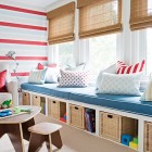 Nautical Style With Captivating Nautical Style Child's Room With Organic Blinds And Blue Accents Involved Kids Stool And Curved Standing Lamp Kids Room Cheerful Kid Playroom With Various Themes And Colorful Design