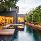 Swimming Pool Naroon Charming Swimming Pool Design At Maroon Modern Backyard Project With Outdoor Spa Tub Also Leafy Tree Decoration Beautiful Modern Backyard Ideas To Relax You At Charming Home