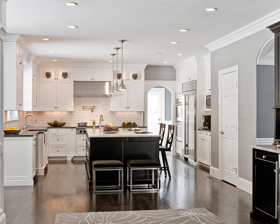 Metallic Pendant White Chic Metallic Pendant Lights Cool White Kitchen Cabinet Shiny Ceiling Lights Wood Floor Floral Print Carpet Dark Kitchen Island Kitchens Simple How To Design A Kitchen Layout With Some Lovely Concepts