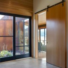 Floor Design Creek Clean Floor Design In Wolf Creek Residence And Glass Door Design Showing Outside View By The Planters And Stones Also Decoration Fabulous Contemporary Cabin Among The Beautiful Scenery View